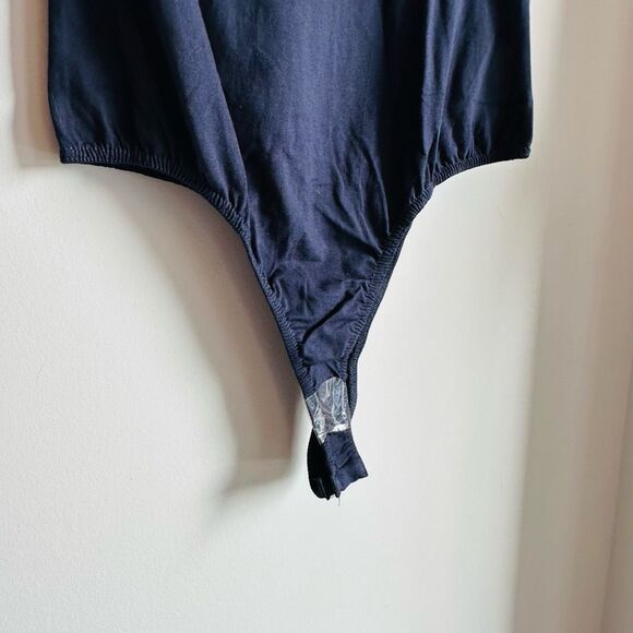 NWT PrettyLittleThing Plus Navy Logo Bodysuit – Short Sleeve – Size 16 - Picture 6 of 11